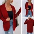 thumbnail image 4 of LOVZFMLL Cardigan pour Femmes Décontracté Manches Longues Poche Long Cardigan Tricoté, 4 of 9
