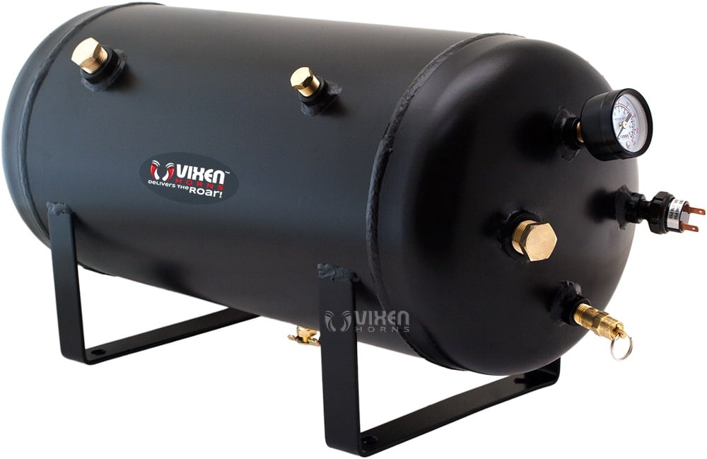 Vixen Horns Train Horn Kit for Trucks/Car/Semi. Complete Onboard System- 200psi Air Compressor, 5 Gallon Tank, 2 Trumpets. Super Loud dB. Fits Vehicles like Pickup/Jeep/RV/SUV 12v VXO8350/12642