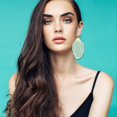 thumbnail image 3 of Pendientes largos de flecos temperamento - verde claro Adepaton LRWJ272-9, 3 of 6