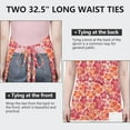 thumbnail image 6 of Pioneer Flower Floral Print Pattern Apron-Garden Aprons for Women with Pockets-Cotton Linen Waterproof Kitchen Cooking Gardening Aprons Adjustable for Kitchen,Cooking,BBQ and Salon 33x27 Inch, 6 of 7