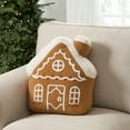 thumbnail image 2 of My Texas House 16" x 14" Gingerbread House Shaped Decorative Pillow, 2 of 5