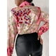 thumbnail image 4 of Blusas para Mujer, con Botones, Estilo Informal, de Negocios, de Larga, Elegantes y Sexys. Estampado Rosa M, 4 of 9