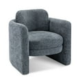 thumbnail image 5 of Mid Century Modern Accent Chair Barrel Chair Woven Velvet Fabric Upholstered Armchair for Living Room, Bedroom, Office, 5 of 11
