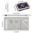 thumbnail image 3 of JIALIOU Nylon Trifold Card Wallet with ID Window Zipper Pocket for Men Women Teen Neon Dog Paw, 3 of 7