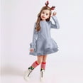 thumbnail image 5 of LNMQLPDBS Christmas Dresses for Teen Girls Black Christmas Dress Girls Christmas Baby Blue Dress Dresses with Sleeves 18 Months Girl Clothes Baby, 2-3 Years, 5 of 5