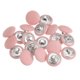 thumbnail image 1 of 20uds 24L Tela Cubierto Botón 15mm Redondo Metal Vástago Costura Botones para Trajes Vestidos Blusas Rosa Unique Bargains, 1 of 5