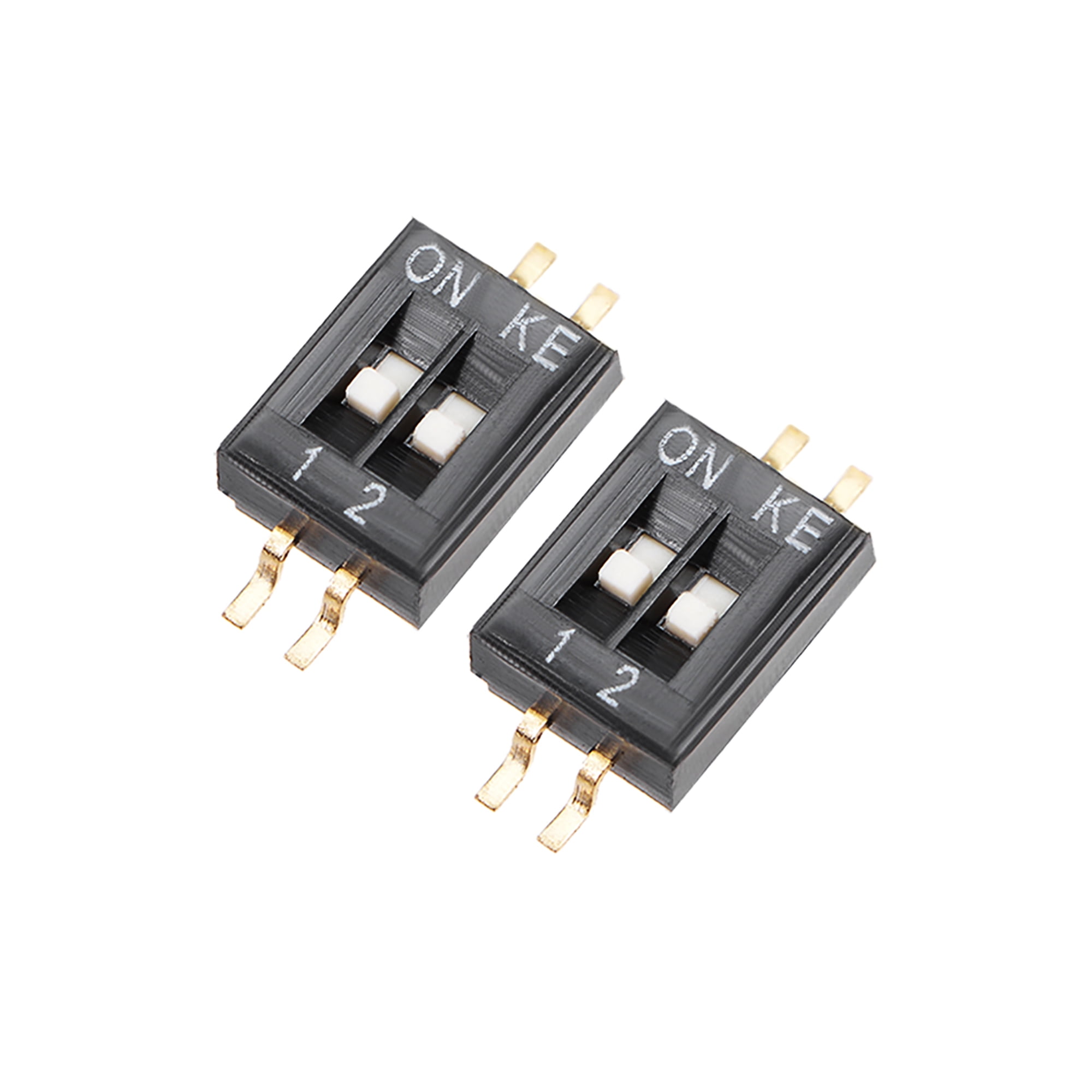 2Pcs Black Surface Mounted Devices DIP Switch 12 Positions 1.27mm