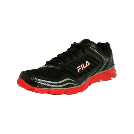 Fila Men's Memory Fresh 2 Black/Fila Red/Metallic Silver Ankle-High Running Shoe -
