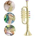 thumbnail image 4 of VOSAREA Mini Instruments Trumpet Toy Lovely Design Promote Boys and Girls' Musical Abilities,GOLD, 4 of 9