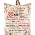 thumbnail image 1 of LHSHID 33 Year Old Birthday Gifts for Women 33rd Birthday Decorations for Women Bestie Wife Sister Mom Friends 33rd Birthday Blanket 30"x40", 1 of 7