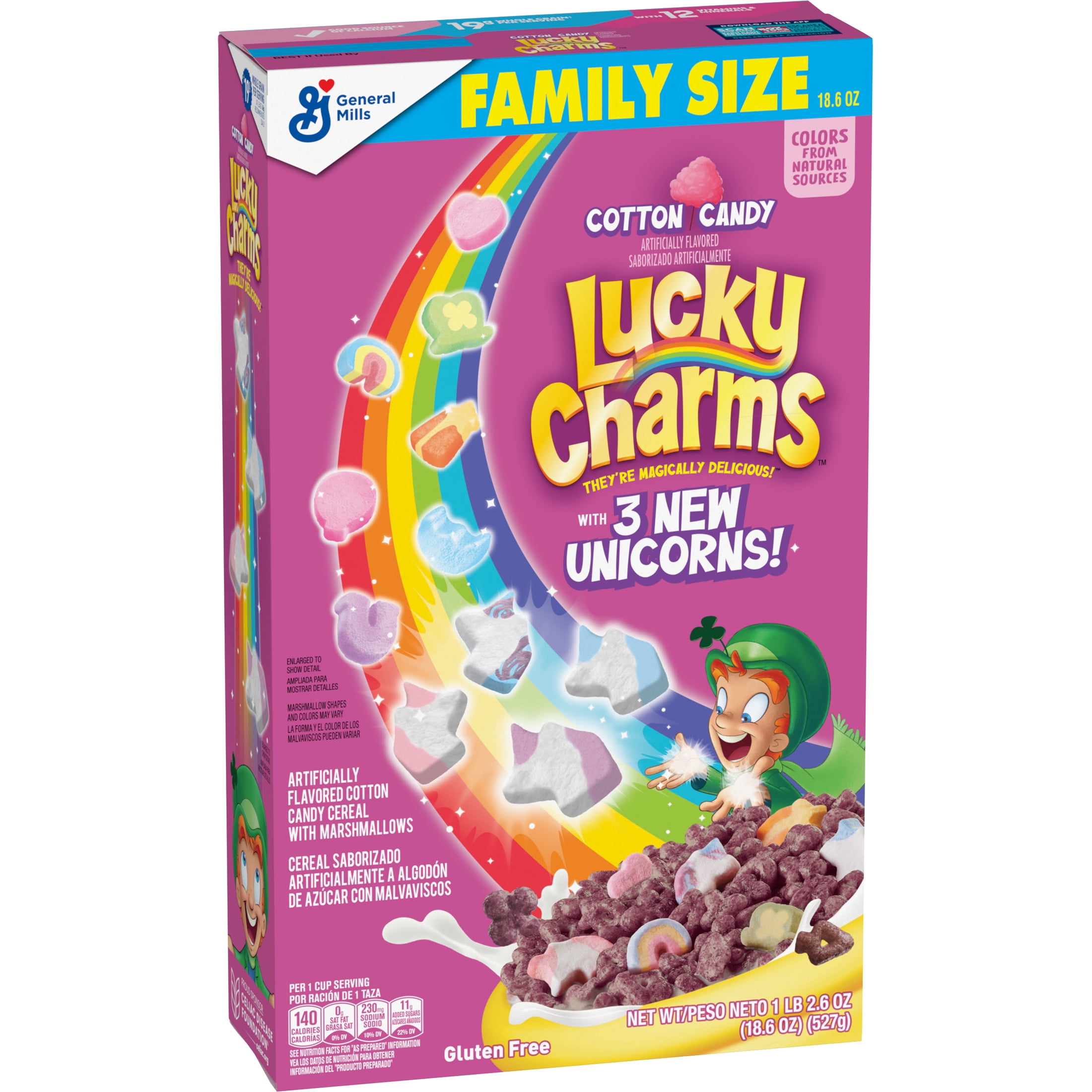Lucky Charms Unicorn Magic Breakfast Cereal Family Size