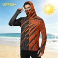 thumbnail image 4 of LTTVQM Adult Male Multi Purpose Light Cooling Hooded Sun Shirt UPF 50 Attached Face Shield Loose Fit Outdoor Sports Wear Dark Gray 2XL, 4 of 6