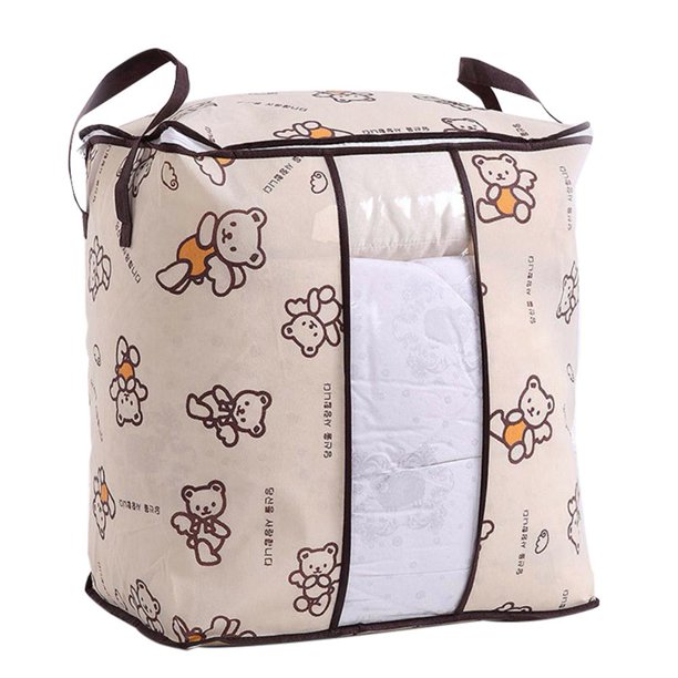 Caja de almacenamiento de armario de tela no tejida Soporte para bolsa de edredón de ropa (C)