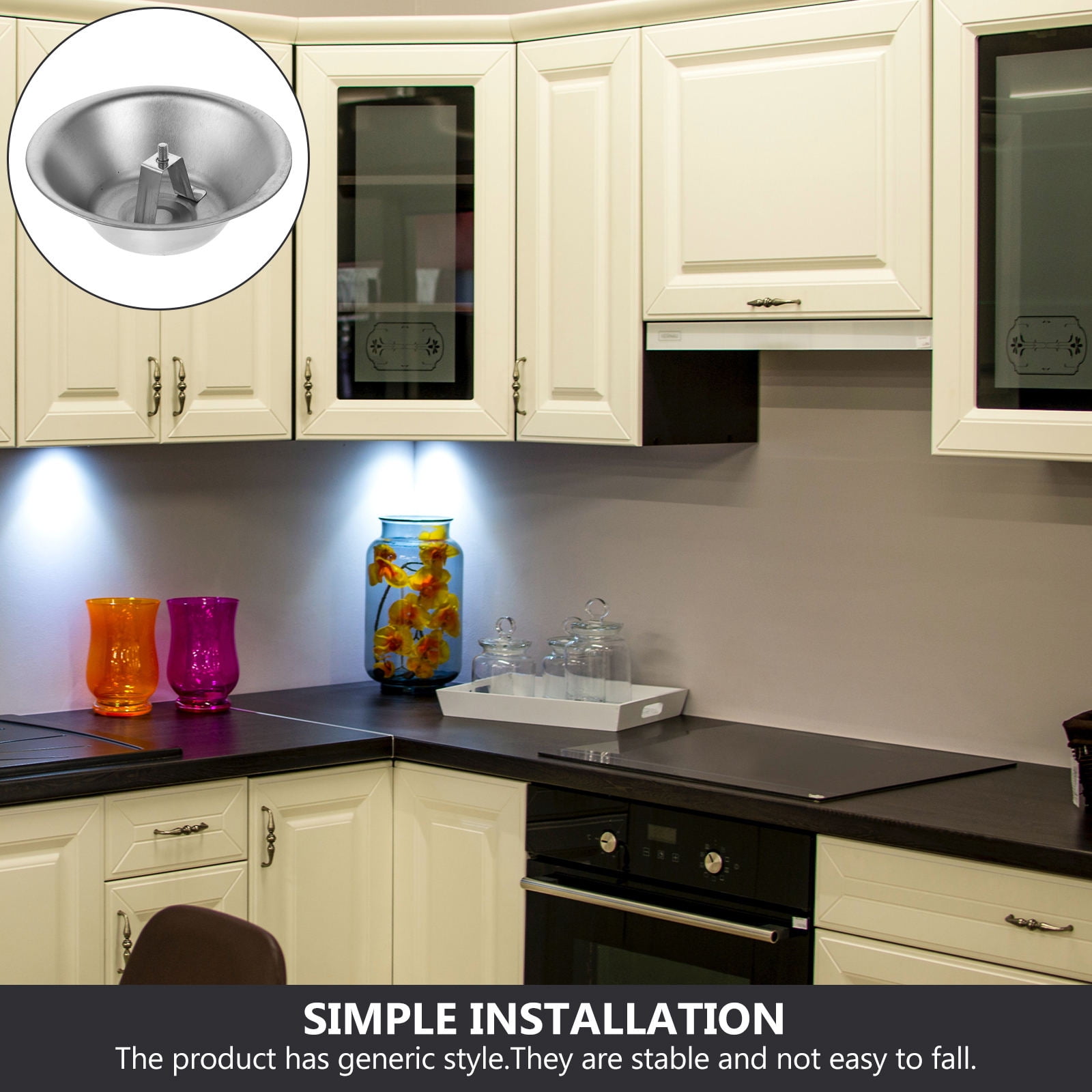 NICEXMAS 2-Pack Metal Range Hood Oil Tray with Adjustable Fit for Home Kitchen Use