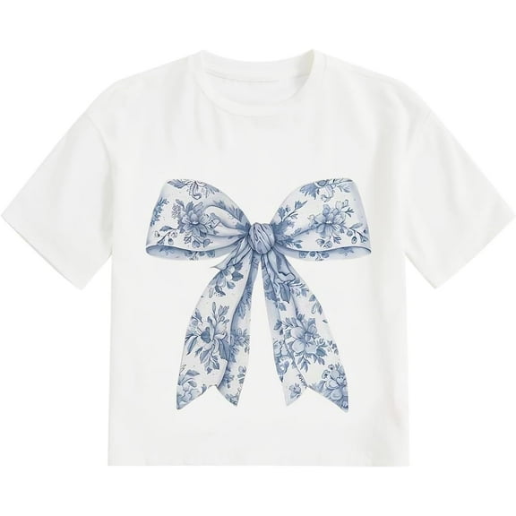 Kids' Printed T-Shirt Soft and Comfortable Crew Neck Short Sleeve Casual Style