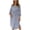 Light Blue, variant on Summer Dress Summer Dress Muslim Ethnic Lace Solid Long Sleeve Fall Winter Modest Dress White M