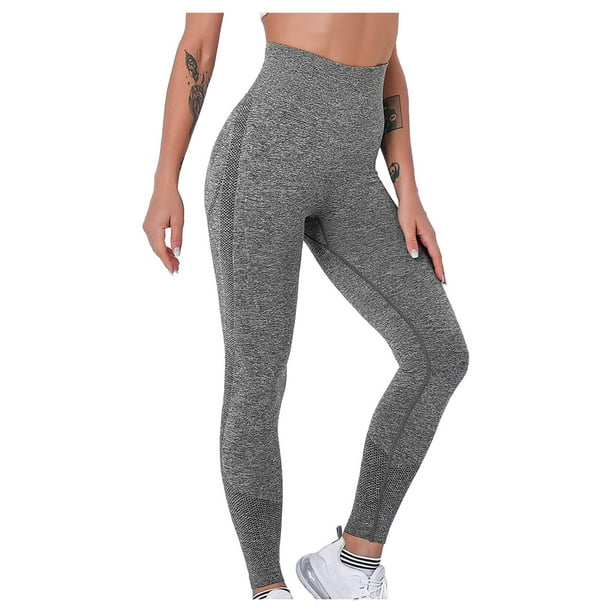 TOWED22 Womens Yoga Pants with Pockets High Waist Workout Leggings Running  Pants(Grey,M) 
