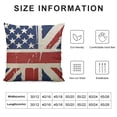 thumbnail image 5 of BCIIG  USA American Flag and The Union Jack British Flag Throw Pillow Cover Farmhouse Cushion Case for Sofa Couch 18x18 Inches Cotton Linen 18x18 inches, 5 of 5