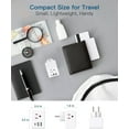 thumbnail image 6 of WH 2 Pack Germany France Travel Plug Adapter with 3 Outlets 3 USB Charging Ports(1 USB C), Type E/F International Power Adapter, Travel Essentials US to Europe France Germany South Korea Netherlands, 6 of 13