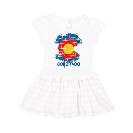 

Inktastic Graffiti Colorado State Flag Gift Toddler Girl Dress
