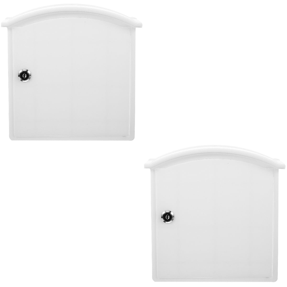 Hemoton 2-Pack Lockable Plastic Box with Key, Wall-Mountable Home Hanging Storage Case