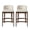 Walnut, variant on Calista Indoor Premium Brushed FInish Rubber Wood Counter Height Bar Stool With Beige Upholstered Seat, Set Of 2,Walnut