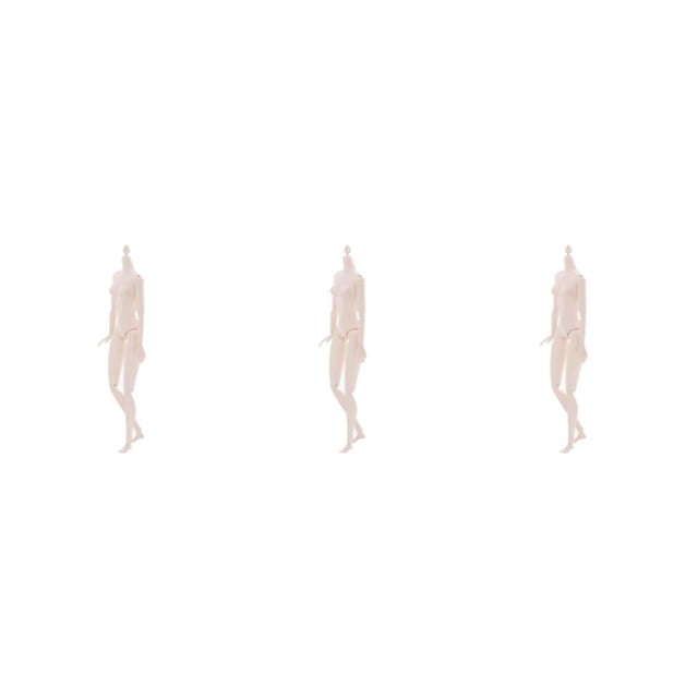 Bewildely Muñeca de cuerpo desnudo de chica Flexible de 28cm, piezas de repuesto DIY, piel blanca Type1