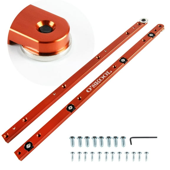O'SKOOL Miter Slot Runner Slider Bars for Table Saw Miter Bar, Crosscut Sled, 17 inch (430mm),2 Pack