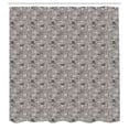 thumbnail image 2 of Ambesonne Grey Design Shower Curtain, Abstract Stone Wall Art, 69"Wx84"L, Pale Tan Mauve Taupe, 2 of 4