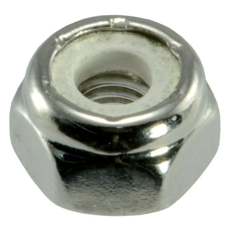 

#10-32 Polished 18-8 Stainless Nylon Insert Lock Nuts (10 pcs.)