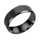 thumbnail image 3 of Anillo de acero inoxidable de titanio para hombre, de 8 mm, con bisel doble, cepillado mate y liso, 3 of 4