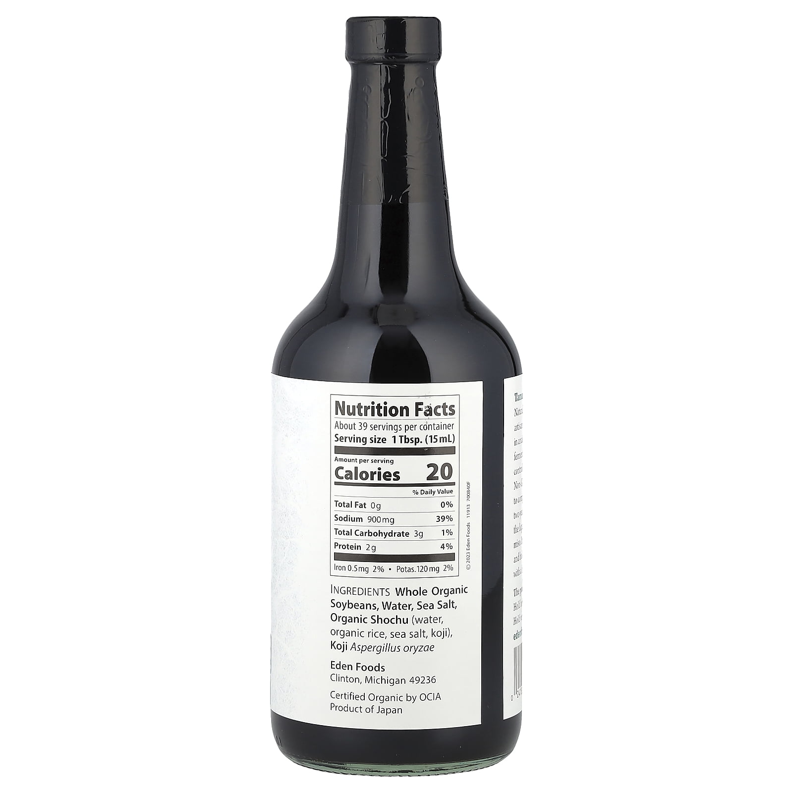 Eden Foods Organic Tamari Soy Sauce, 20 fl oz (591 ml)