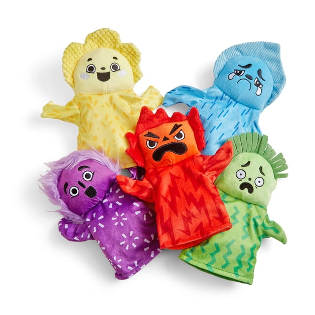 Hand Puppets hand2mind Feelings Family para niños de 4 a 8 años