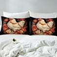thumbnail image 4 of YST Ensemble de Literie Rustique Coq pour Enfants Ados Animaux de Ferme Draps de Lit Format Double Style Ferme Campagnard Drap-Housse Rétro Chic Fleurs Draps, 4 of 5