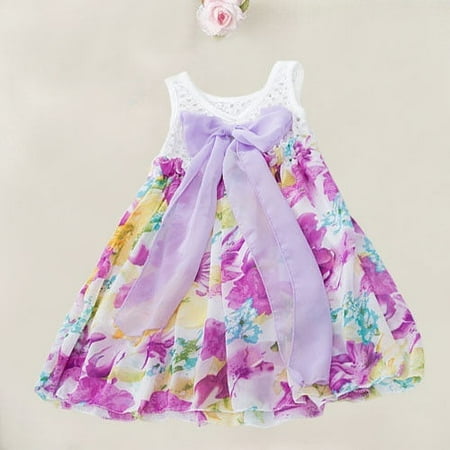 

New Baby Girls Kids Dress Two-way Skirt Chiffon Sweet Summer Braces Dress