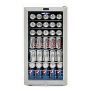 Whynter 3.3 Cubic Foot Beverage Center Fridge with Lock Stainless Steel