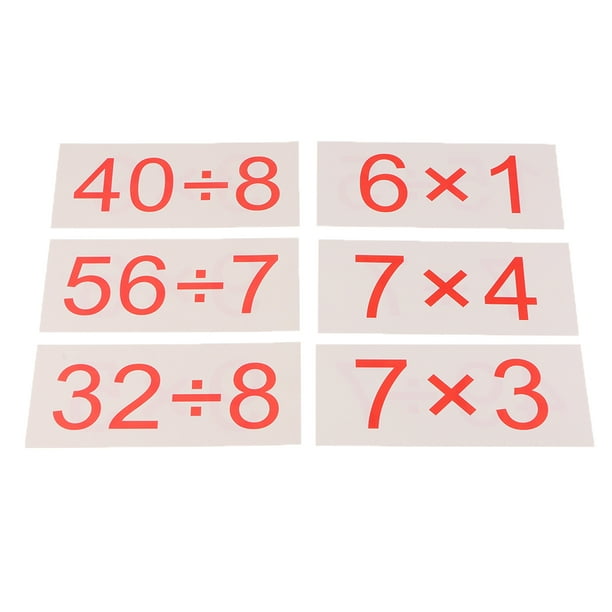 Tarjetas De Matemáticas Para Para Maestros Desarrollando De Matemáticas Grados División de multiplicación Soledad Tarjeta Flash de matemáticas