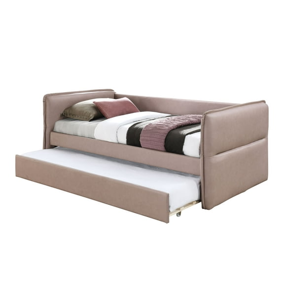 Miekor Furniture Daybed With A Trundle In Dusty Rose 00041