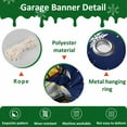 thumbnail image 6 of Fsddascl 7 x 8 Ft Christmas Garage Door Cover, Navy Blue Snowman Christmas Large Garage Door Banner, Xmas Gifts Wreath Snowflake Hanging Garage Mural Background for Indoor Outdoor Xmas Party Supplies, 6 of 9
