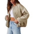 thumbnail image 2 of Women Oversized Casual Fully Lined Zip Up Jacket Coats with Pockets, 2 of 7