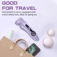 thumbnail image 7 of Electric Shaver for Women, Womens Electric Razor Lady IPX7 Waterproof Legs Arm Underarm Body Painless Epilator Rechargeable Wet Dry Use Bikini Trimmer W/ Charging Stand & LCD Display, 7 of 7