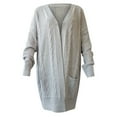 thumbnail image 4 of Lindreshi Winter Sweaters for Women Women's Knit Cardigans Loose Slouchy Oversized Wrap Chunky Pocket Sweaters Coat, 4 of 6