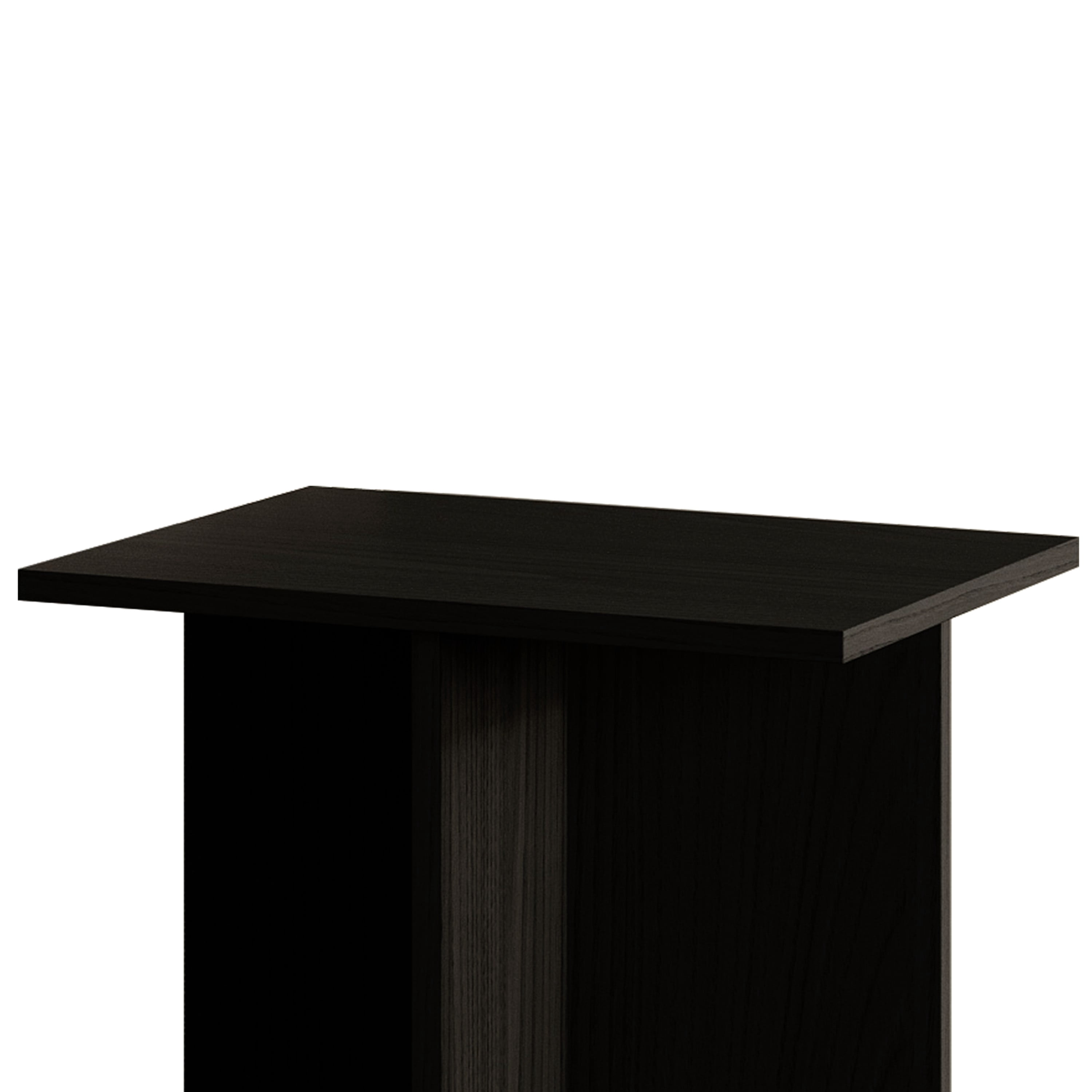 Home Design Joliet 3-Piece Coffee Table Set with Rectangular Coffee Table and 2 Matching End Tables, Natural Wood Grain Finish with Modern Open Shelf Design for Living Room, Black