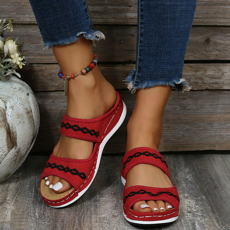VerPetridure Sandals for Women Wide Width,Comfy Platform Sandal