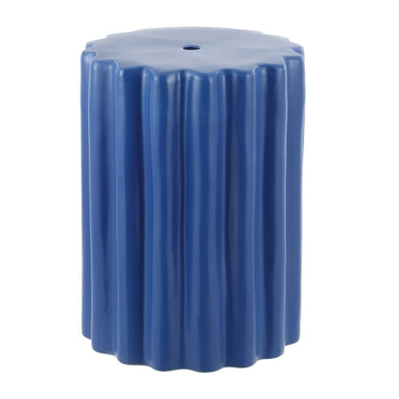 SAFAVIEH Tulett 18  Modern Solid Ceramic Garden Stool  Cobalt Blue