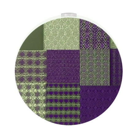 

LED Night Lights Plug into Wall 2-Pack 0.5W Plug in Night Light Dusk to Dawn White Bright Nightlight for Bedroom Bathroom Hallway Kitchen Patchwork Grid Geometry Vintage Modern