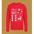 thumbnail image 5 of Old Glory Mens Ugly Sweater Bro XMAS Sweater Festive Blocks Long Sleeve T Shirt, 5 of 6