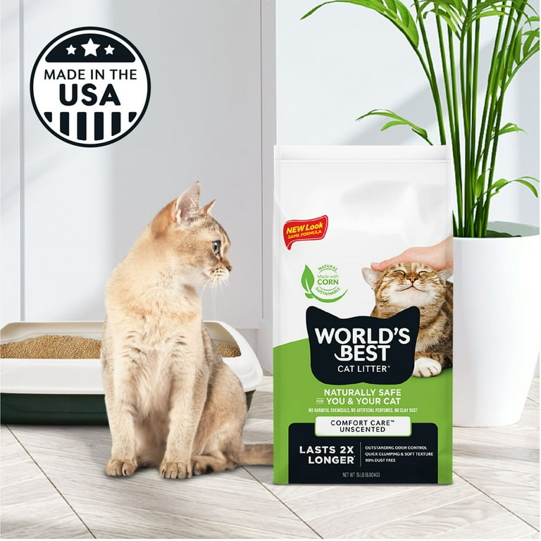 World s Best Cat Litter Original Unscented Clumping 15lb