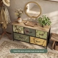 thumbnail image 4 of CONCETTA Dresser 5 Fabric Storage Drawer Dresser, TV Stand, Chest of Drawers for Bedroom, Closet, Entryway, Living Room, Floral Color, 4 of 8