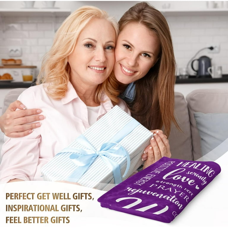 Warm Hugs Blanket - Purple Get Well Gifts for Women After Surgery